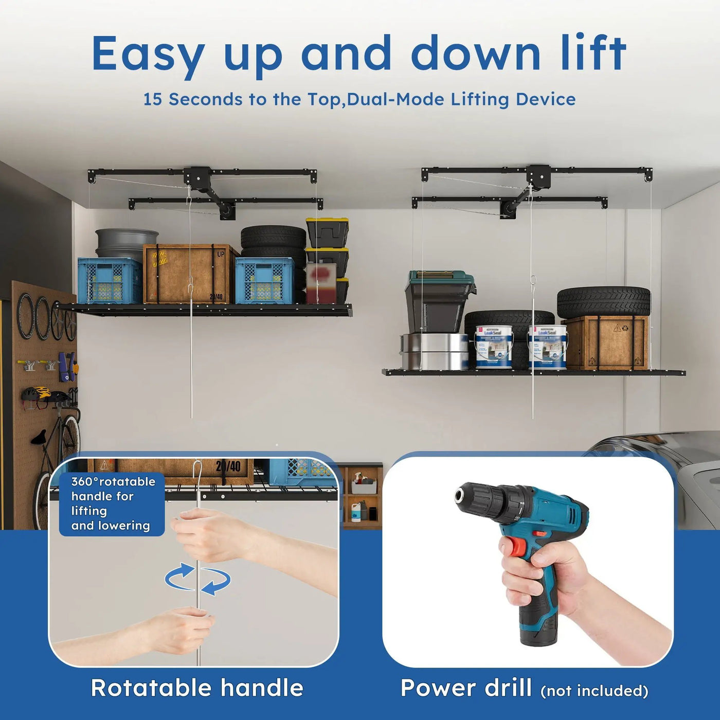 Overhead Garage Storage Rack by HouseOfZazla