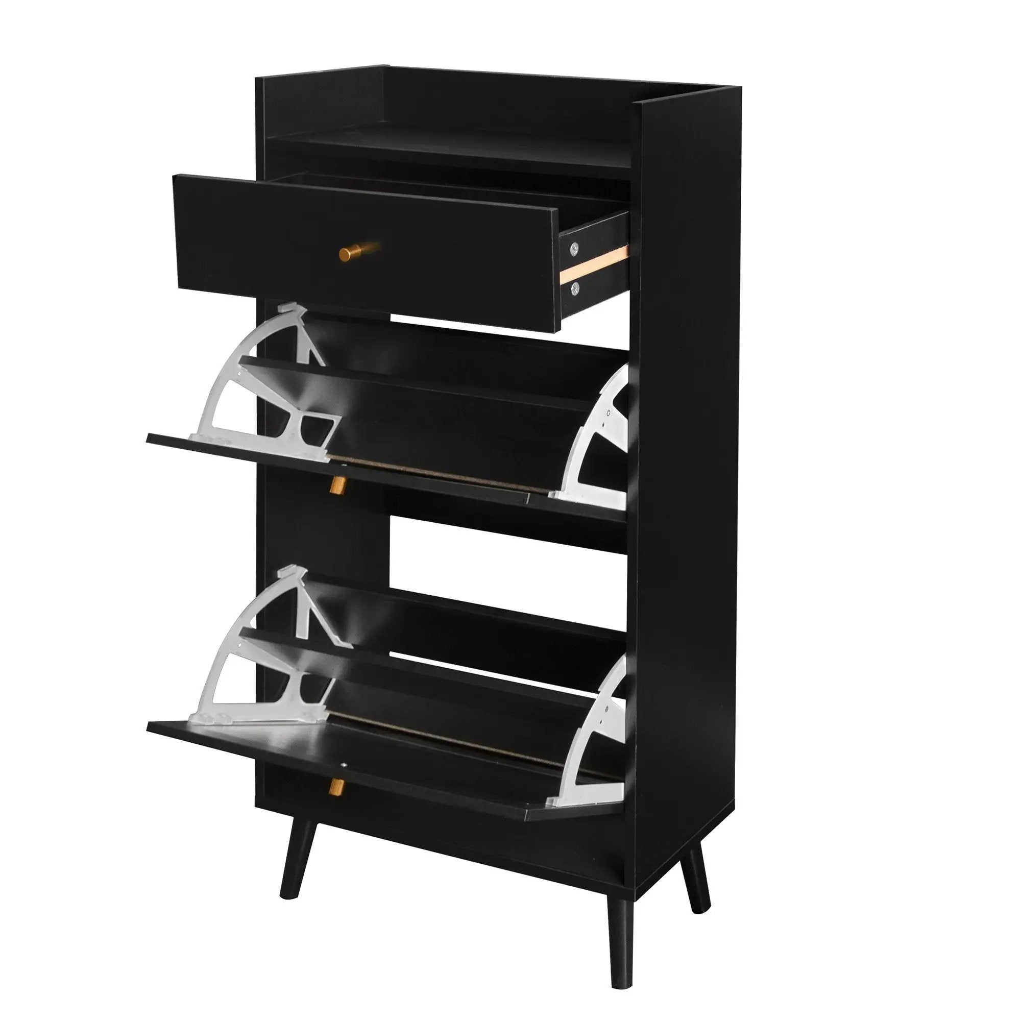 Allen - Rattan 2 Door 1 Drawer Cabinet Shoe Rack For Entrance by HouseOfZazla