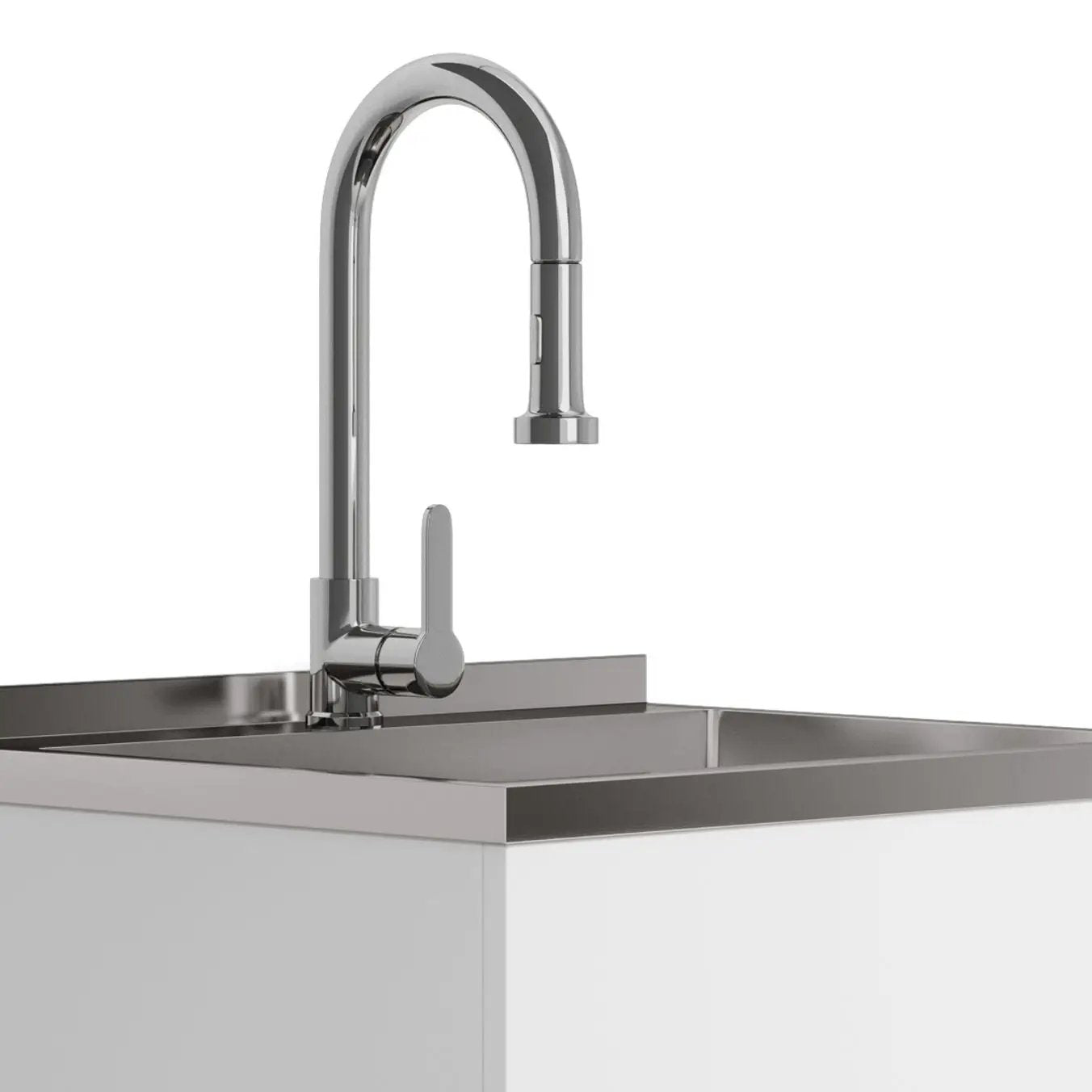 Metro - Laundry Cabinet & Faucet And Stainless Steel Sink by Unique Piece Furniture