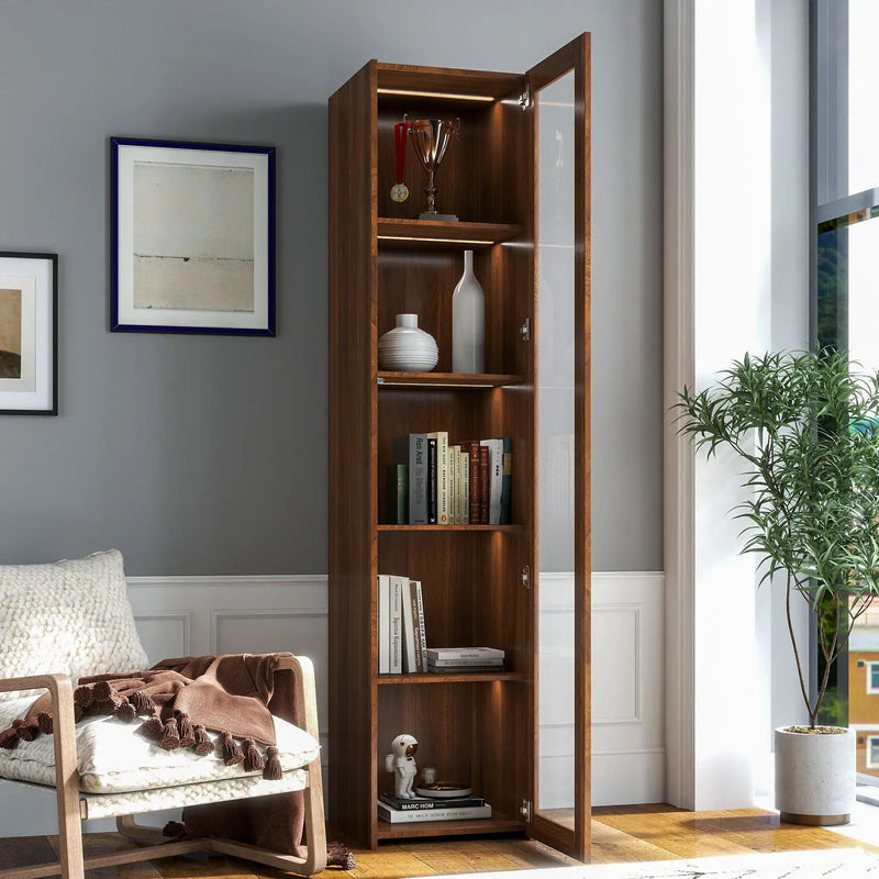 Display Cabinet with Transparent Acrylic Plate Doors and LED Lights by HouseOfZazla
