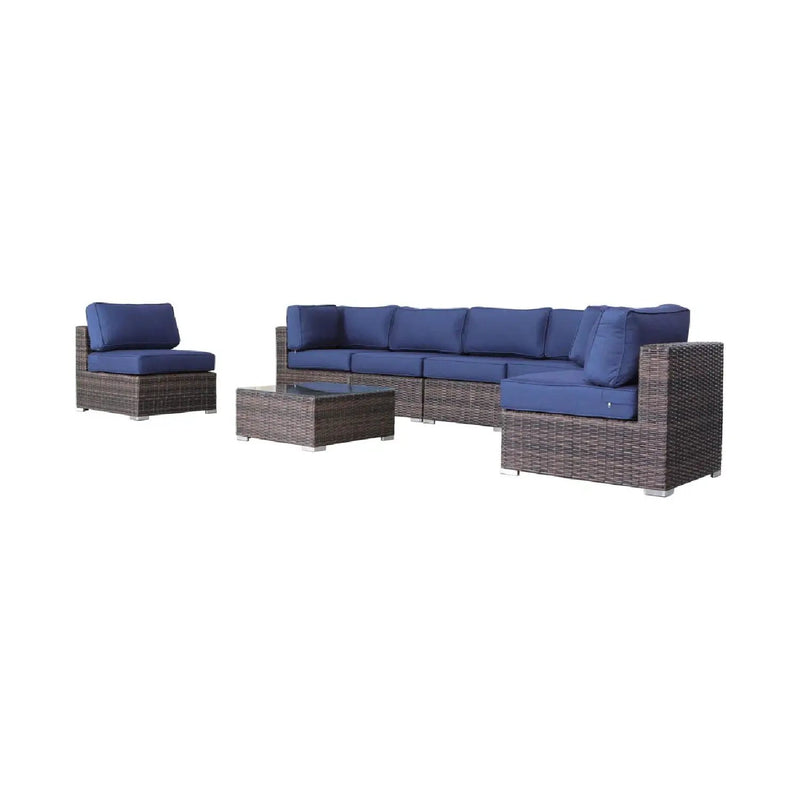 Seating Set With Cushions Handcrafted Wicker Design by Unique Piece Furniture