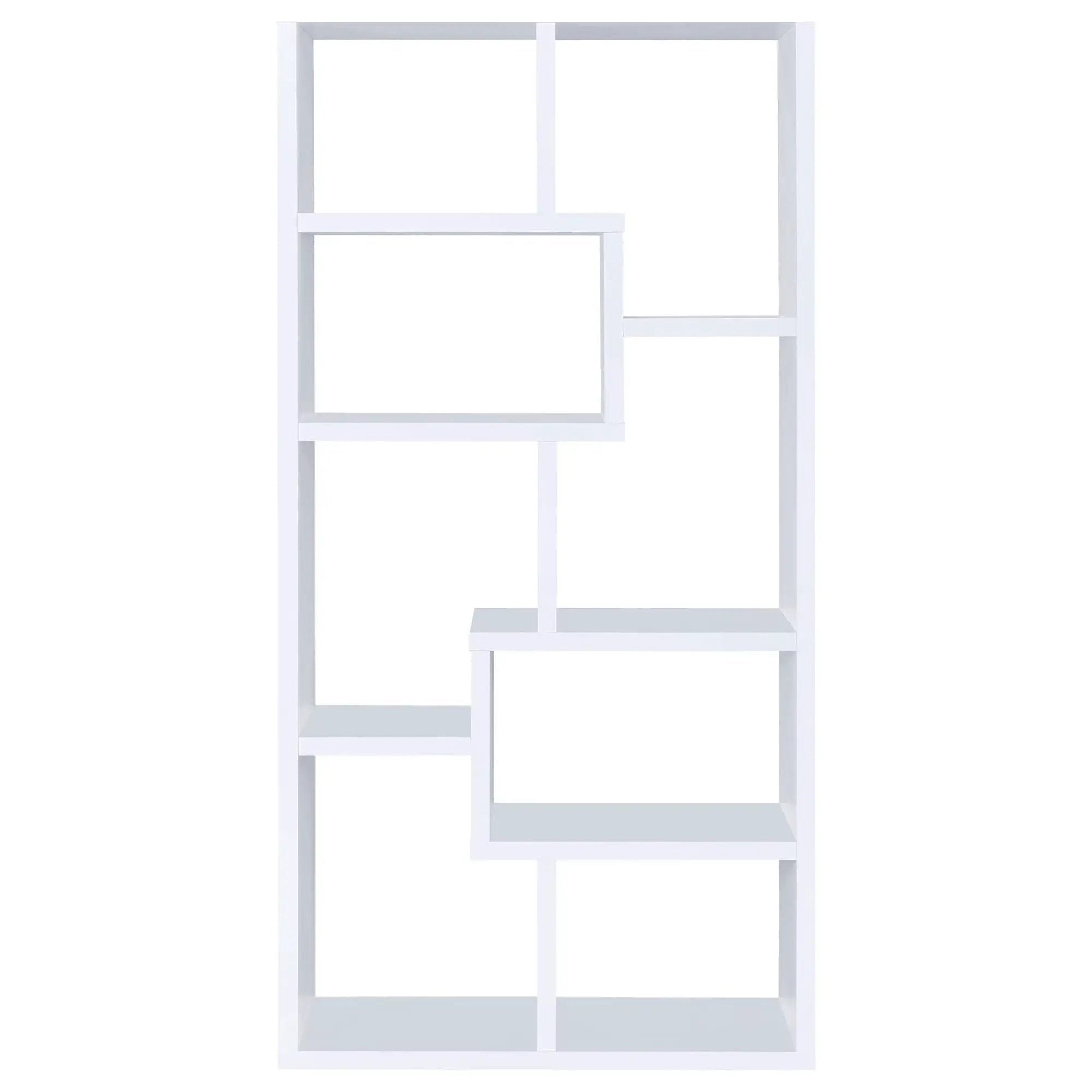 8 Shelf Geometric Bookcase