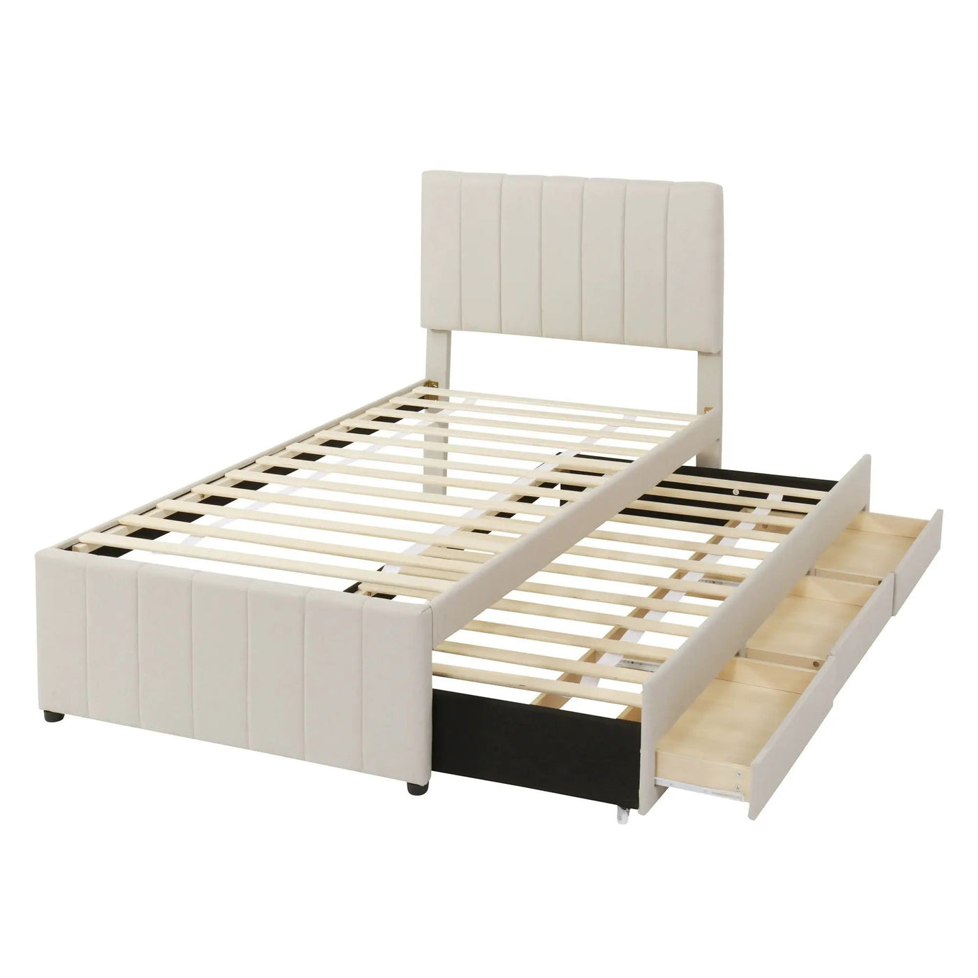 Upholstered Design Platform Bed With Trundle by Unique Piece Furniture