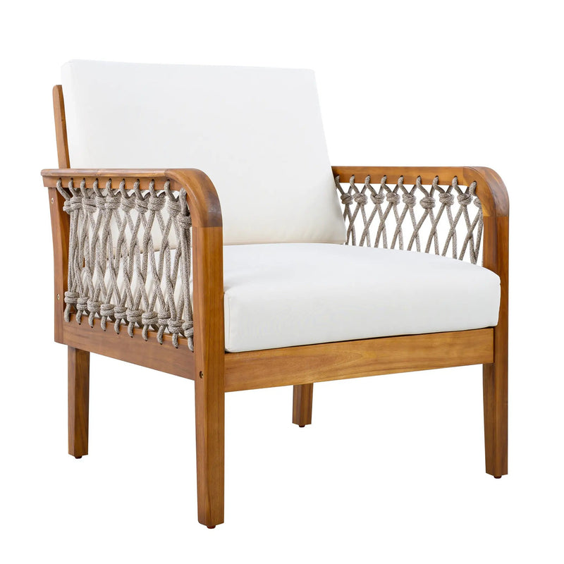 4-Piece Acacia Wood Outdoor Patio Furniture Set by HouseOfZazla