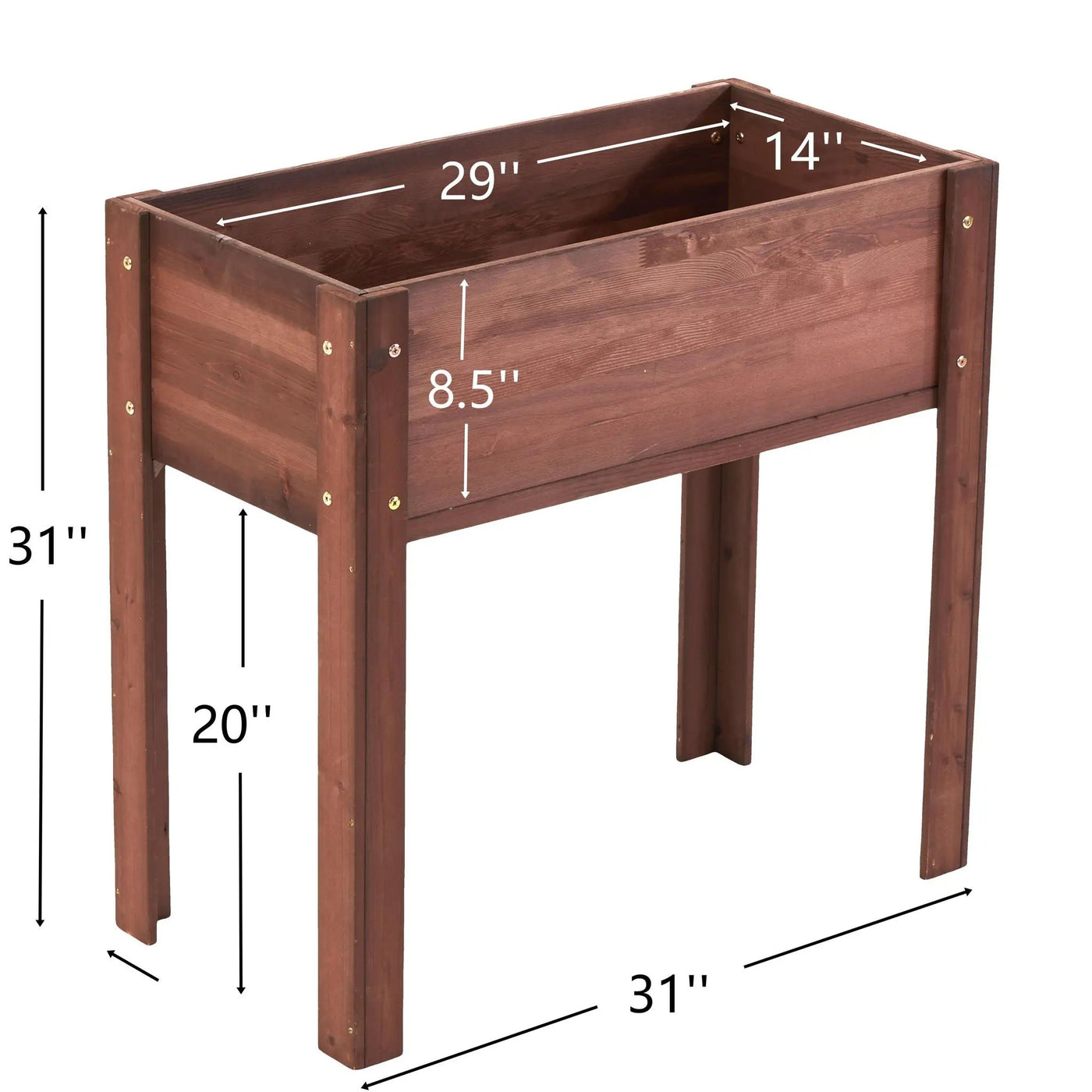 Raised Garden Bed With Legs, Elevated Planter Box For Outdoor Plants by HouseOfZazla