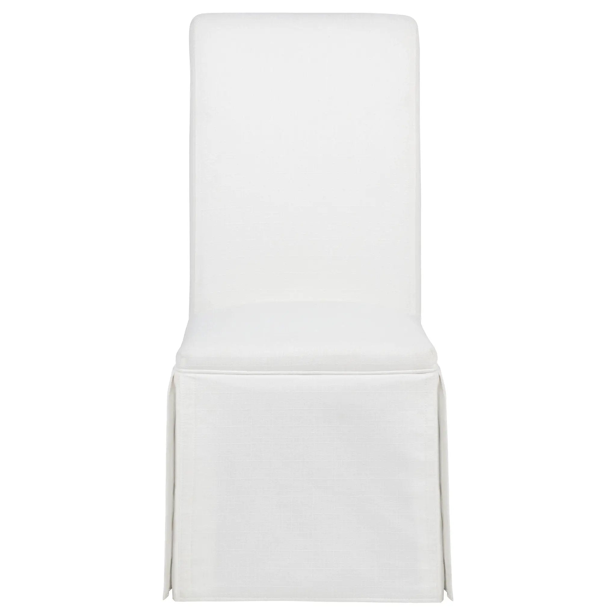 Shawna Upholstered Skirted Side Chair White (Set of 2) by Unique Piece Furniture