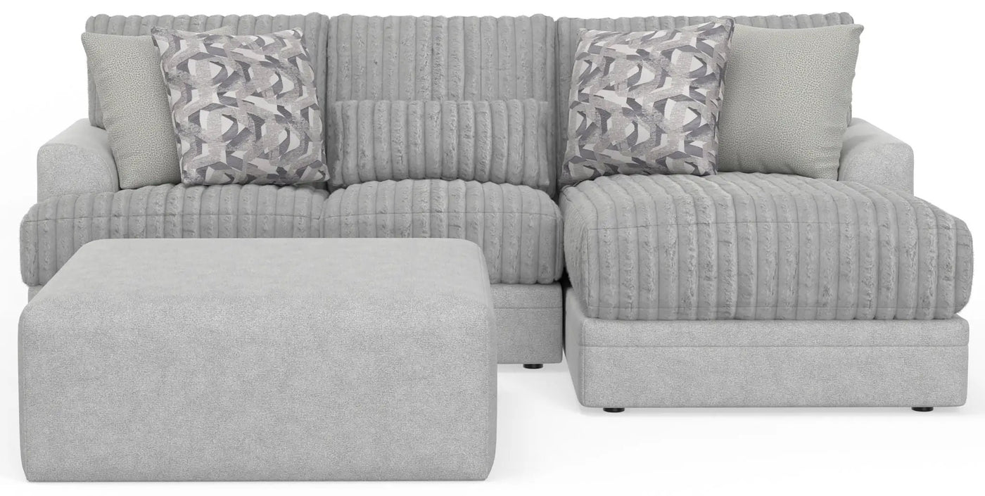 Titan - Sectional With Comfort Coil Seating, Cocktail Ottoman And Accent Pillows Included by Unique Piece Furniture