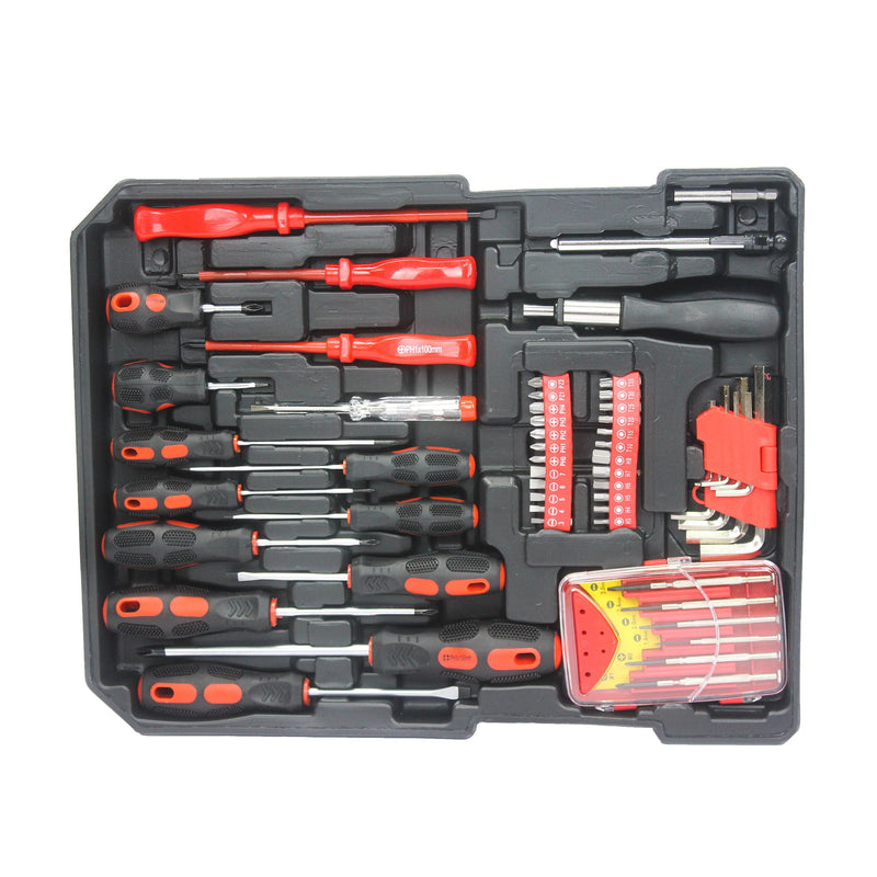 899 Piece Home Repair Tool Set With Rolling Plastic Toolbox, 4 Drawers, General Household Maintenance Kit by HouseOfZazla