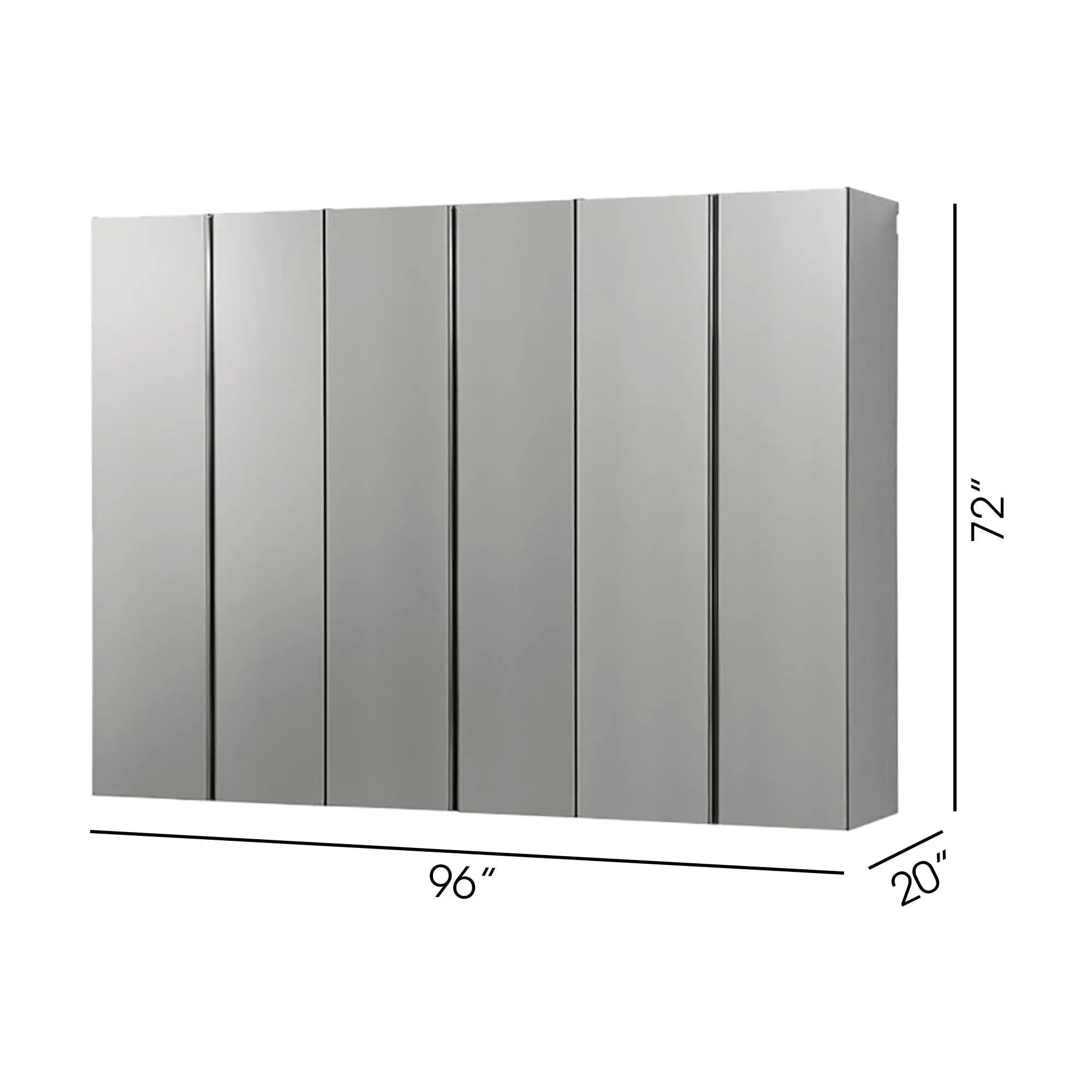 Nova Series - Garage Cabinet Set D, 3 Piece, Soft Closing, Wall Mounted - Metallic Gray by HouseOfZazla