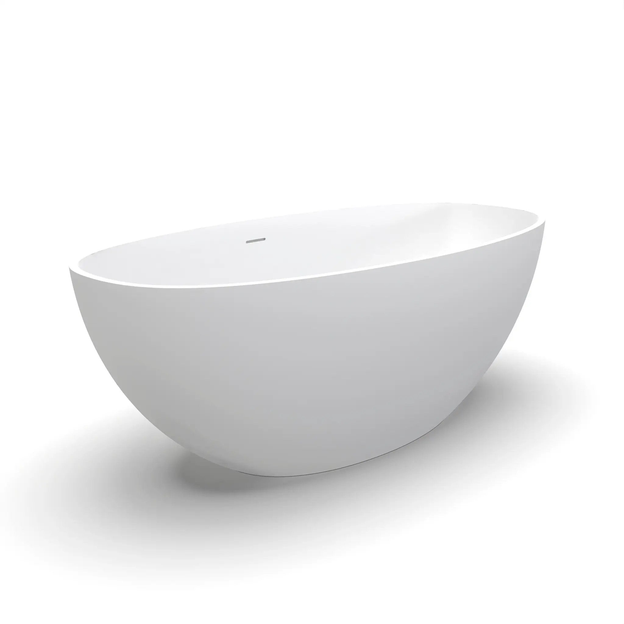 61 Inch Small Size Artificial Stone Solid Surface Freestanding Bathroom Bathtub by HouseOfZazla