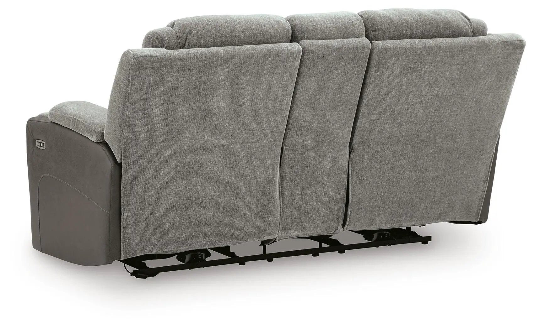 Mixed Motion - Power Reclining Loveseat With Console / Adjustable Headrest by Unique Piece Furniture