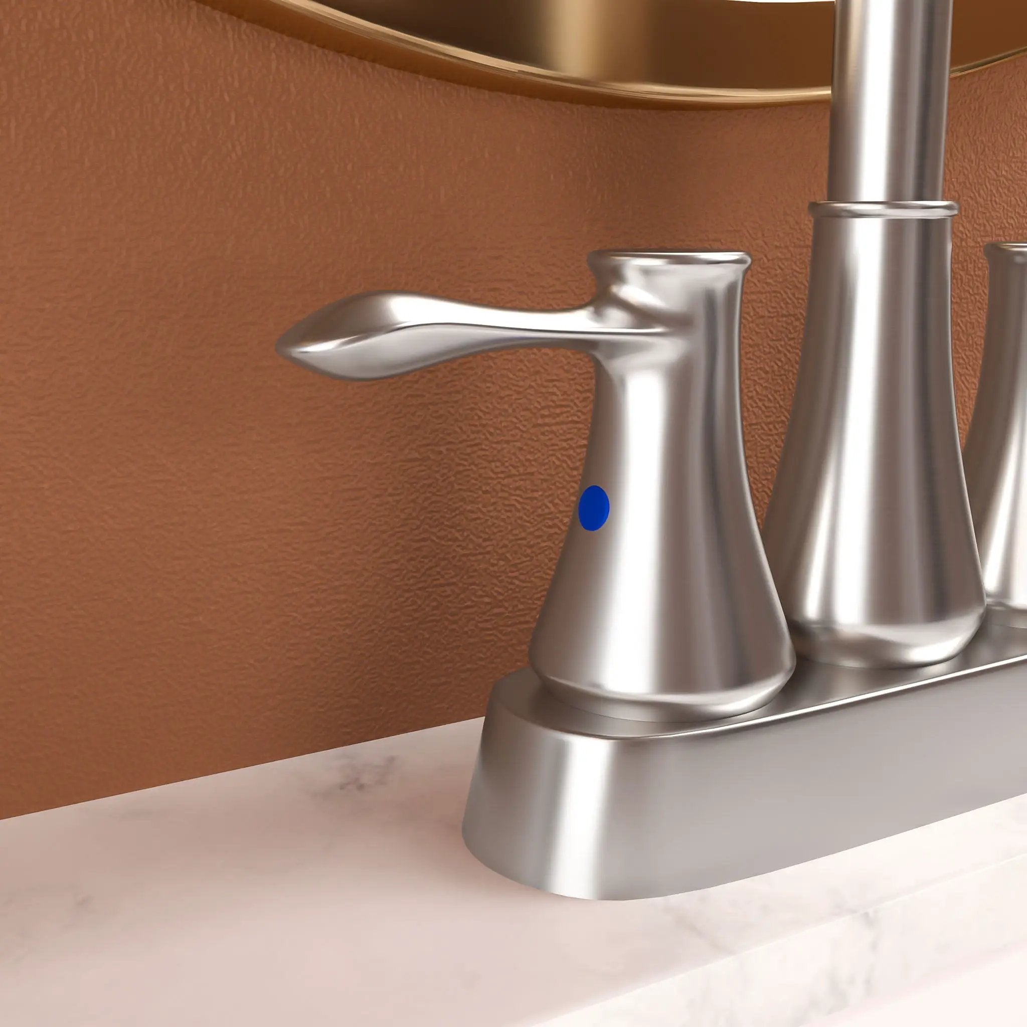 4" Centerset Bathroom Faucet With Pop Up Drain And Water Supply Lines - Brushed Nickel by HouseOfZazla