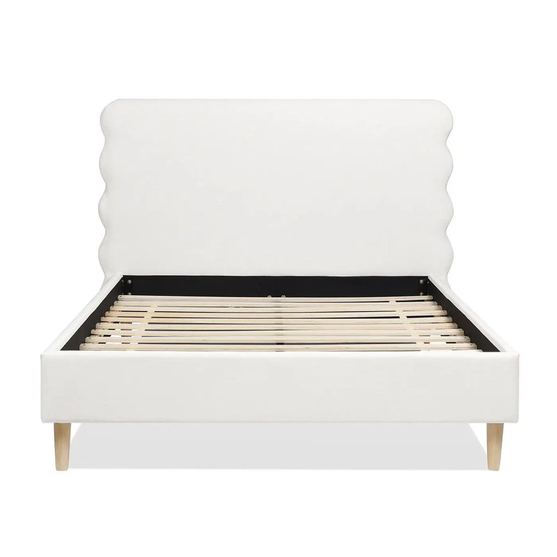 Stockholm - Modern Wavy Headboard Platform Bed by HouseOfZazla