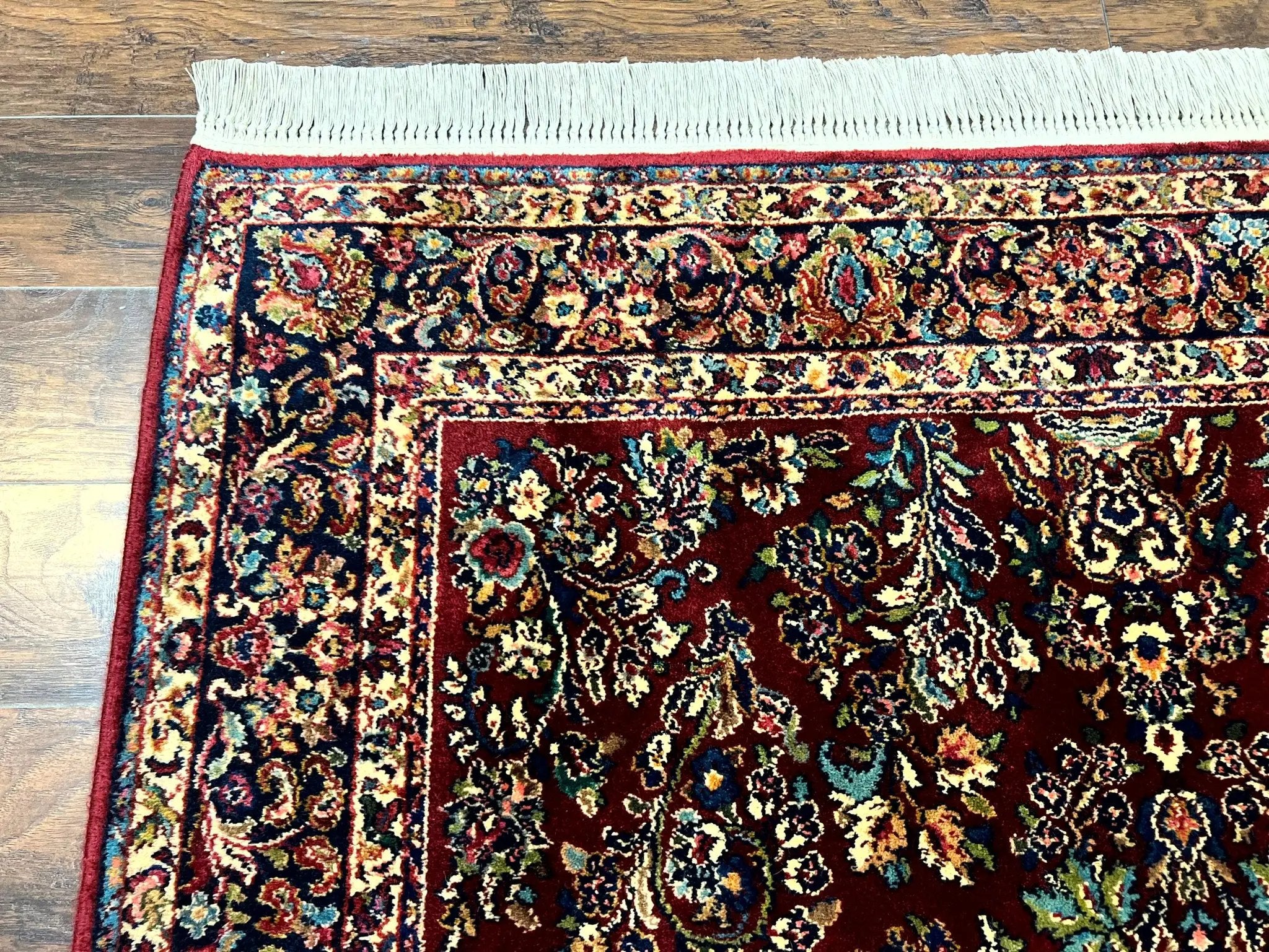 Karastan Rug 5.9 x 9 Red Sarouk Rug #785, Karastan Wool Rug, Karastan Carpet, Original 700 Series Vintage Karastan Oriental Rug Discontinued by Jewel Rugs