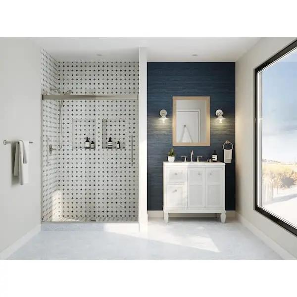 Open Box GLACIER BAY Huckleberry 24 in. W x 32 in. H Rectangular Framed Wall Mount Bathroom Vanity Mirror in Weathered Tan by Selzalot