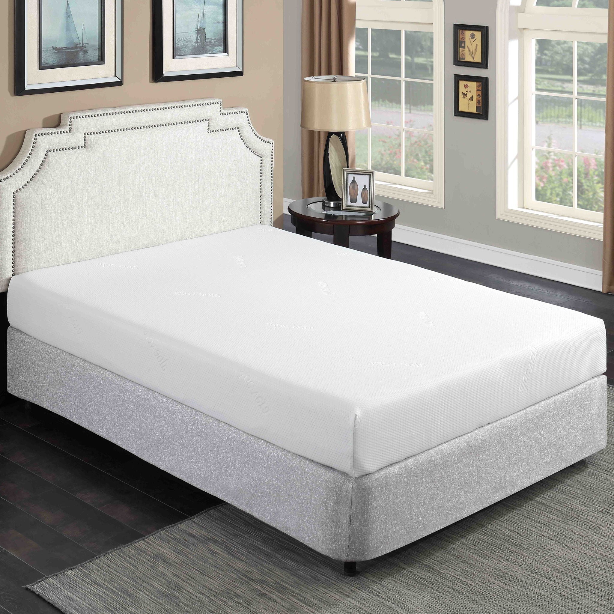 8" Plush Gel Memory Foam Mattress For Bed, Aloe Vera Cover by Unique Piece Furniture