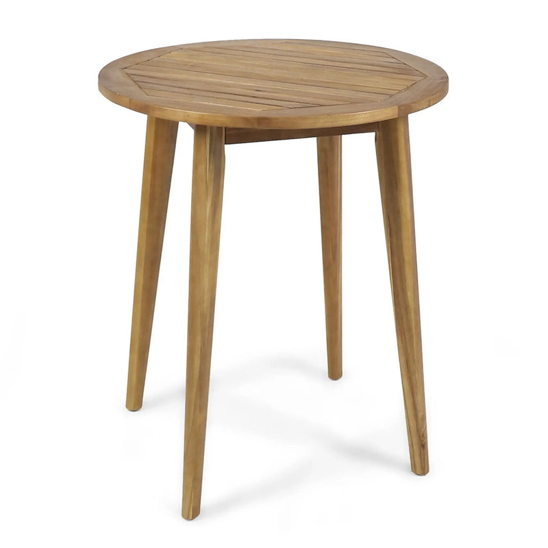 Stamford Modern Outdoor Bistro Table with Water-Resistant Teak by HouseOfZazla