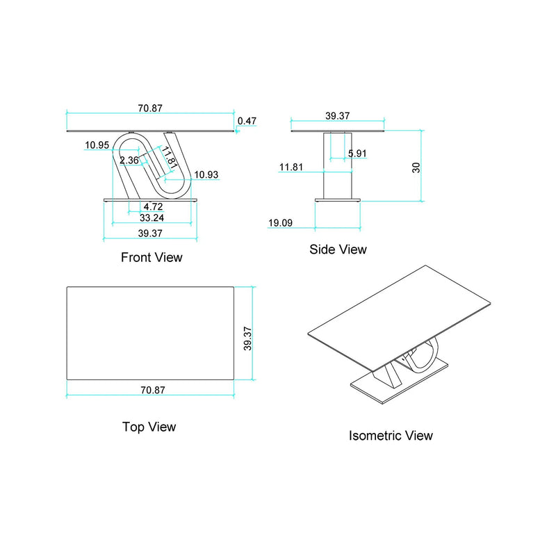 Tony - Dining Table - Brown / Beige by Unique Piece Furniture