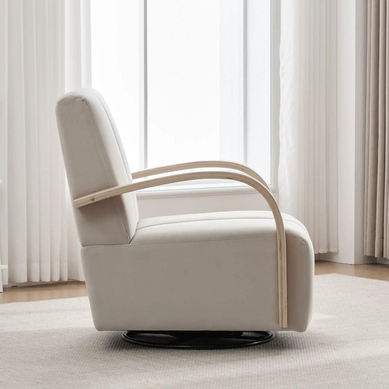 360° Swivel Accent Chair With Armrests by Unique Piece Furniture