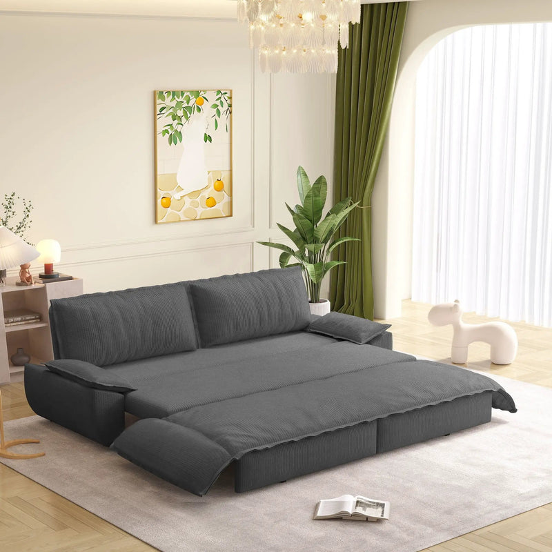 Pull Out 3-In-1 Convertible Sleeper Sofa by HouseOfZazla