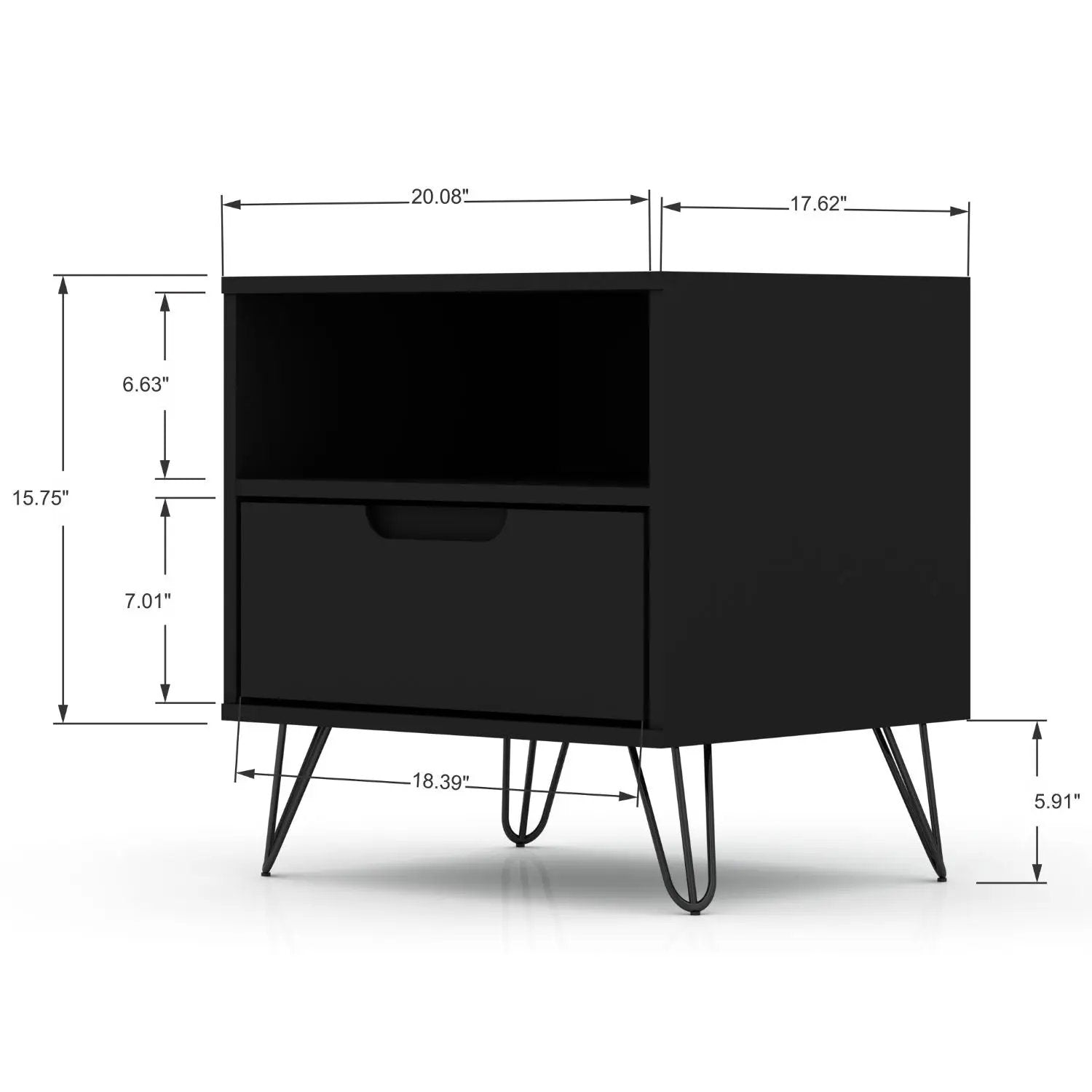 Rockefeller - Nightstand With 1 Drawer