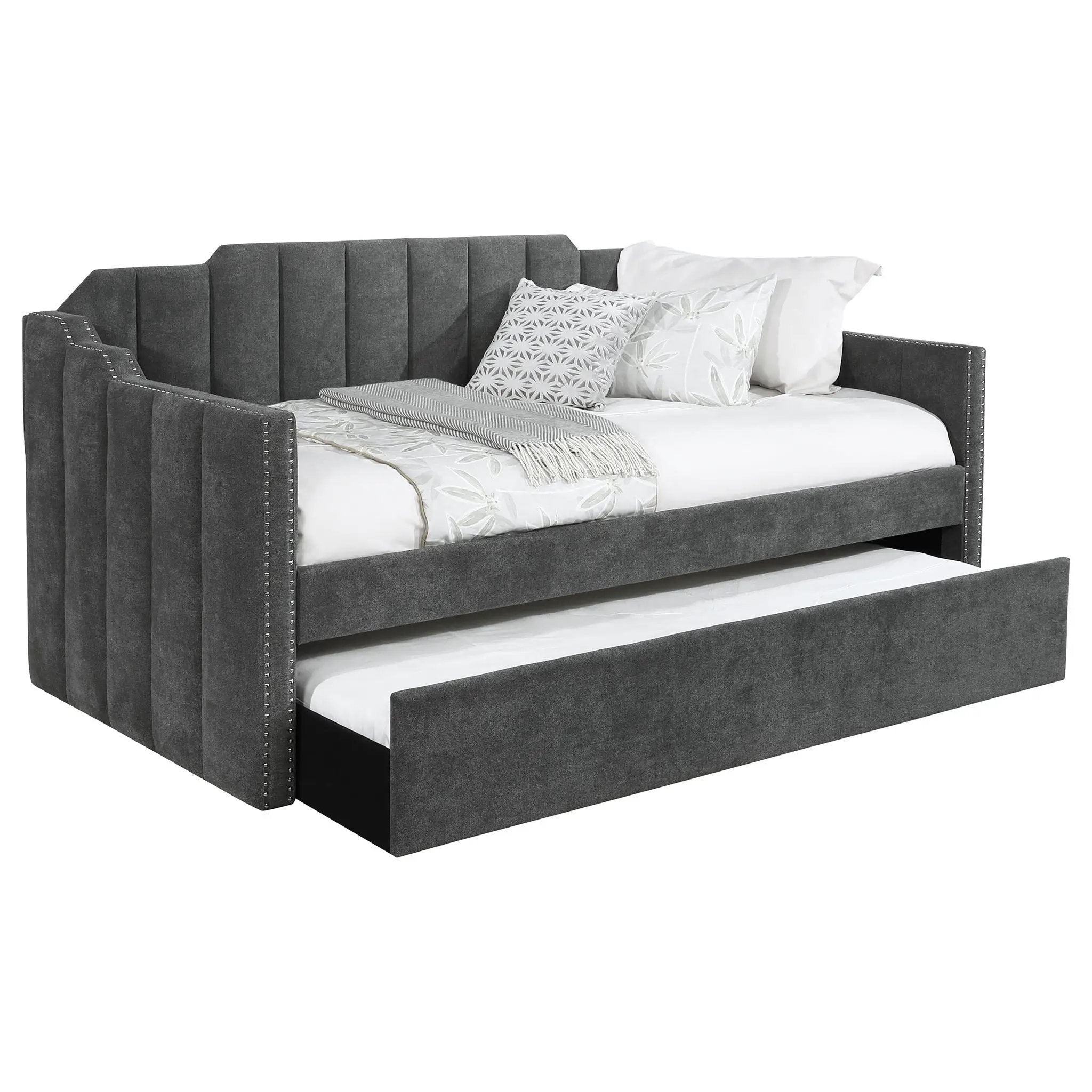 Pressley - Twin Daybed With Trundle - Charcoal