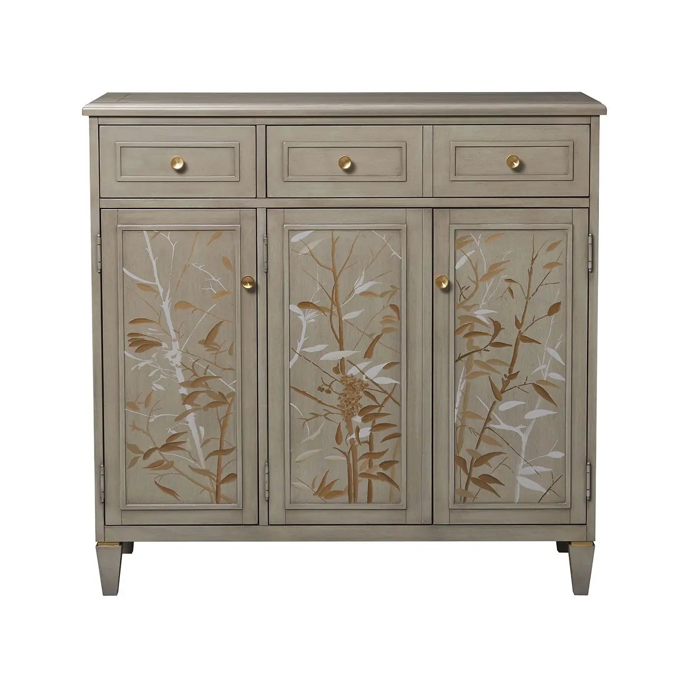 Dauphin - Handpainted Entryway Storage Cabinet - Gray Cashmere by HouseOfZazla