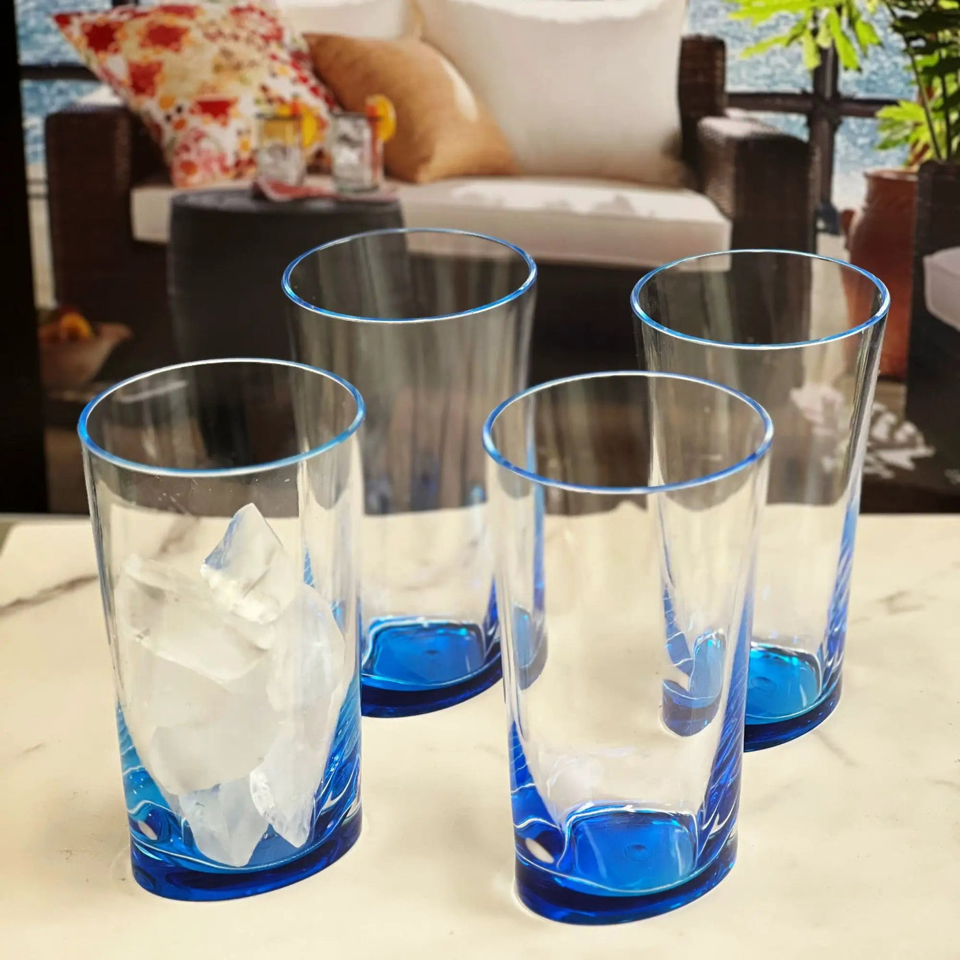 Leading Ware Oval Halo Acrylic Glasses Drinking Set by HouseOfZazla