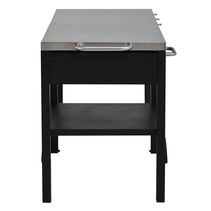 Foldable Outdoor Kitchen Cart With Storage For Patio by HouseOfZazla