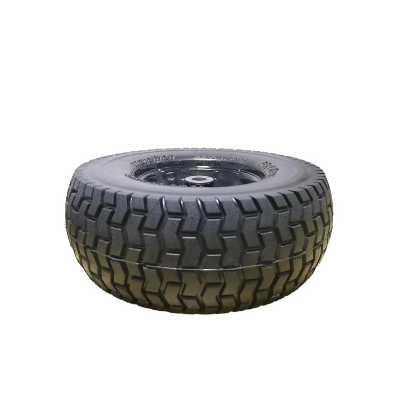 Flat Free Tire And Wheel Assemblies For Riding Lawn Mowers With 3" Hub - Black by HouseOfZazla