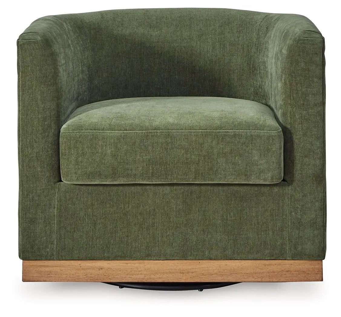 Jersonlow - Swivel Chair - Forest Green by Unique Piece Furniture