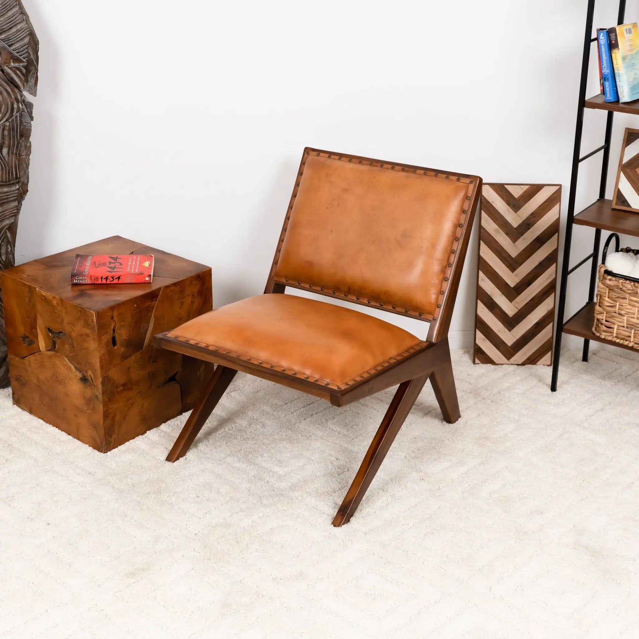 Colin - Lounge Chair - Brown / Tan by HouseOfZazla