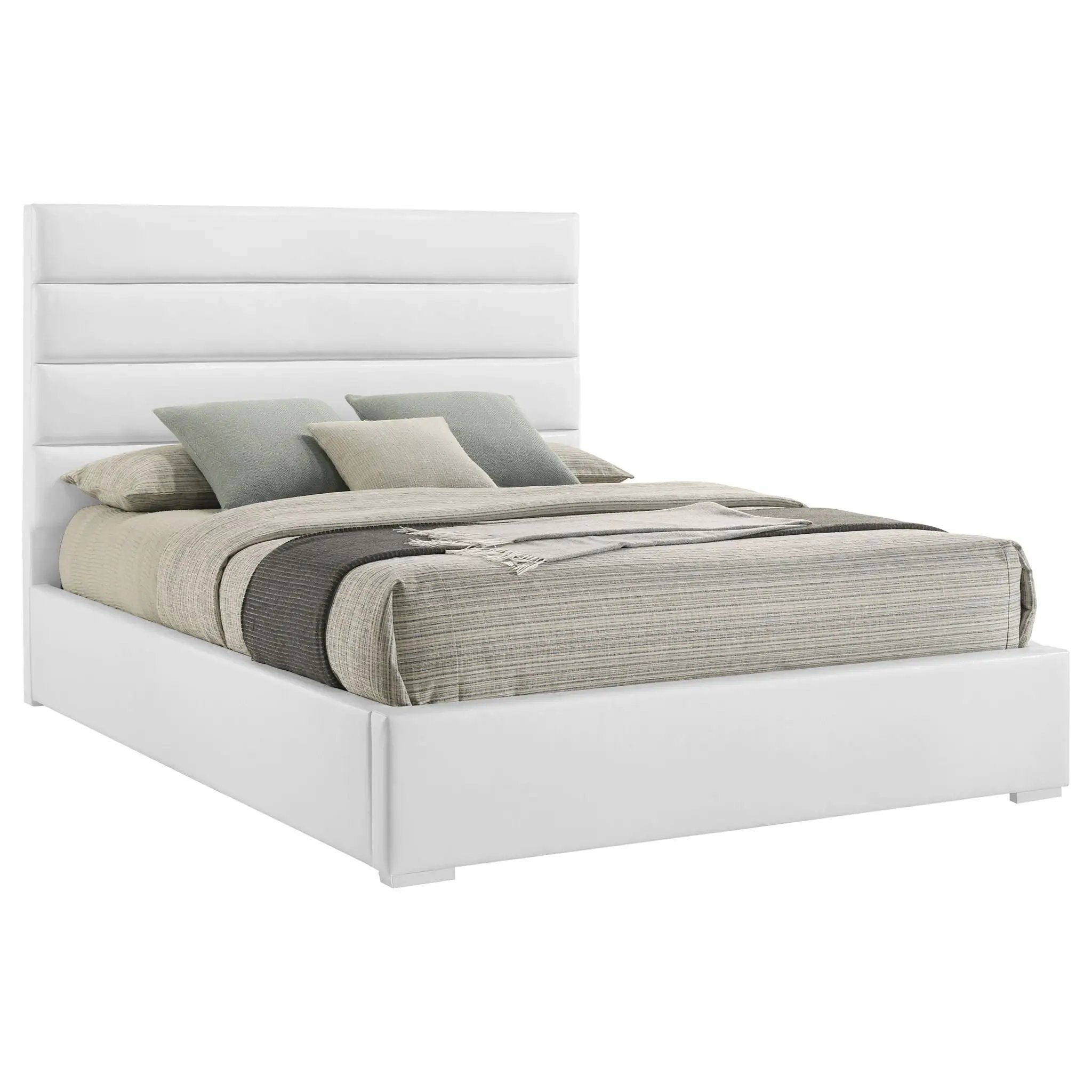 Felicity 53-inch Upholstered Queen Platform Bed White by Unique Piece Furniture