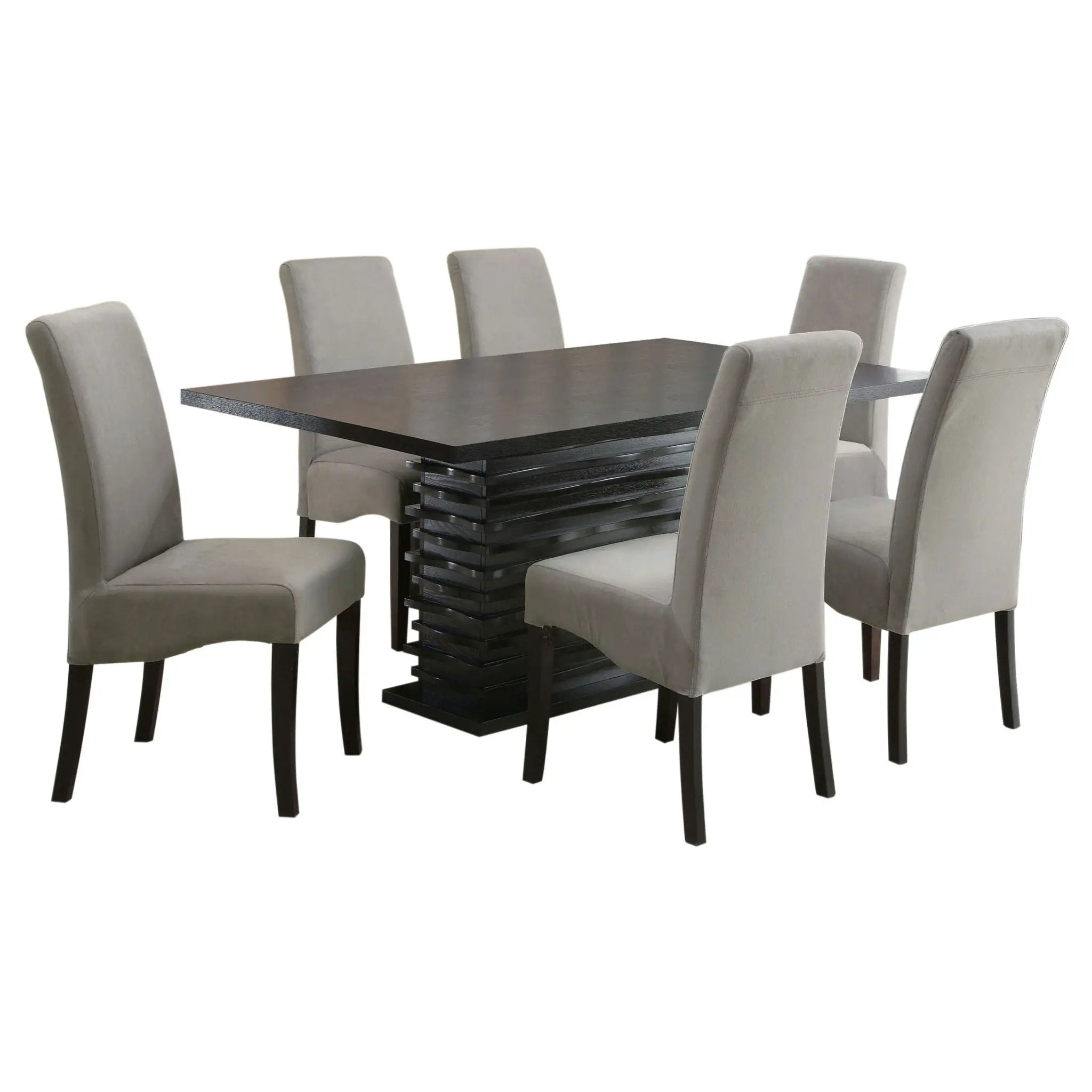Stanton 7-piece Rectangular Dining Table Set Grey by Unique Piece Furniture