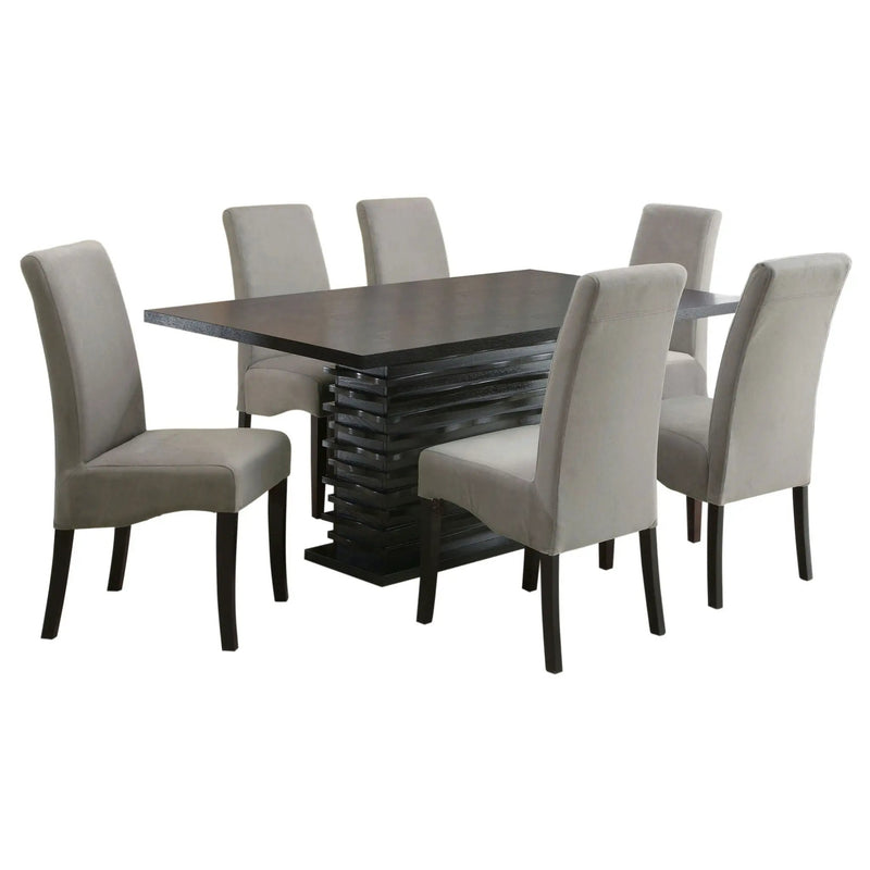 Stanton 7-piece Rectangular Dining Table Set Grey by Unique Piece Furniture
