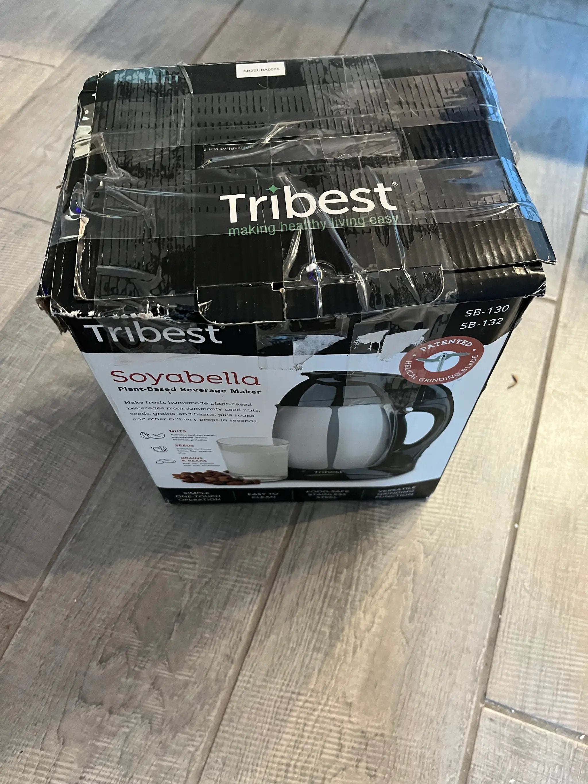 Open Box Tribest SB-130 Soyabella, Automatic Soy Milk and Nut Milk Maker Machine, Stainless Steel Large, Silver by Selzalot