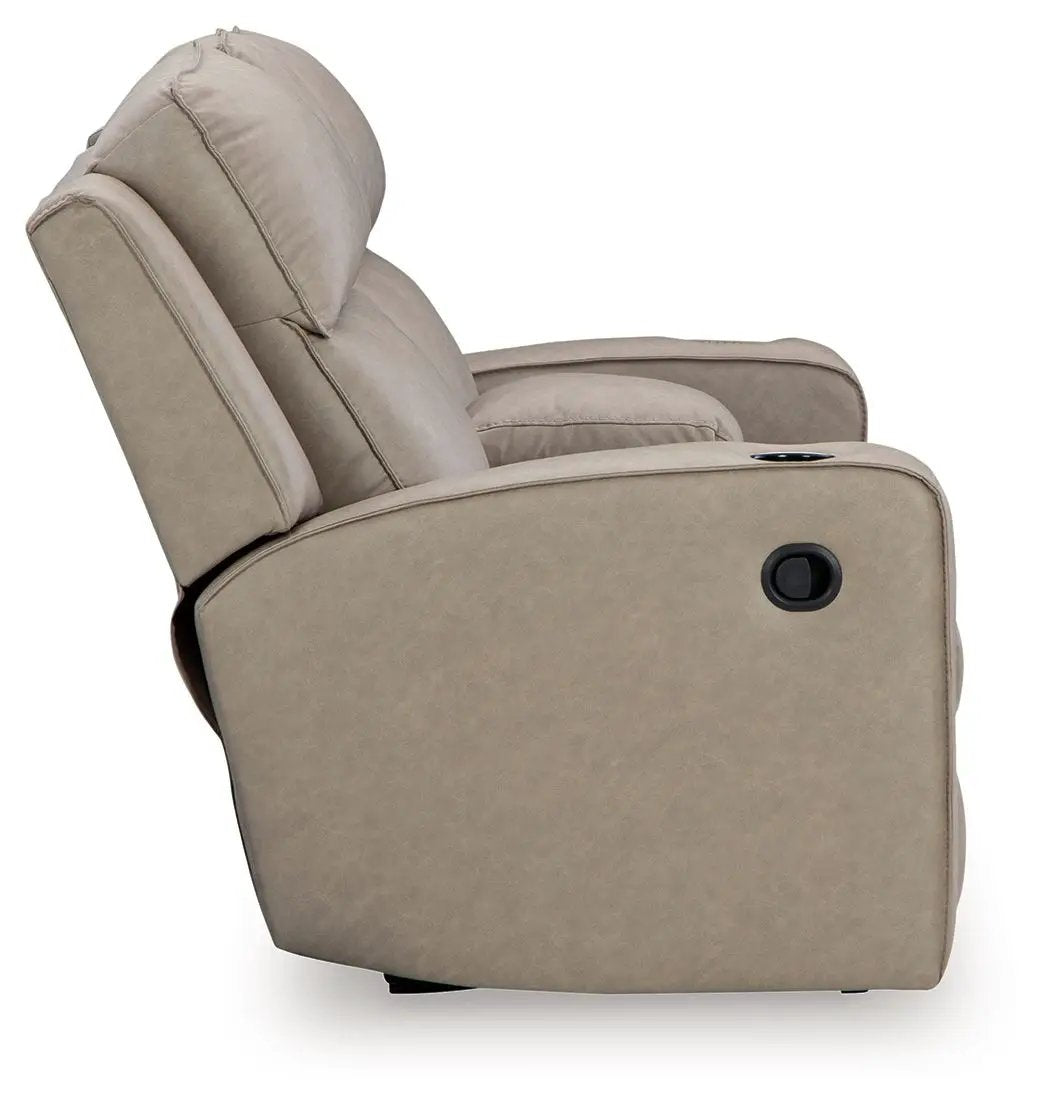 Lavenhorne - Dbl Rec Loveseat W/Console - Pebble by Unique Piece Furniture