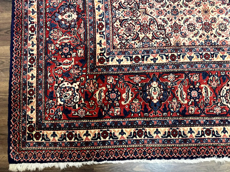 Persian Tabriz Rug 11x14 Navy Blue Herati Wool Carpet by Jewel Rugs