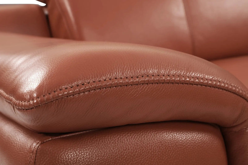 Genuine Italian Leather Power Reclining Sofa by BLAKHOM