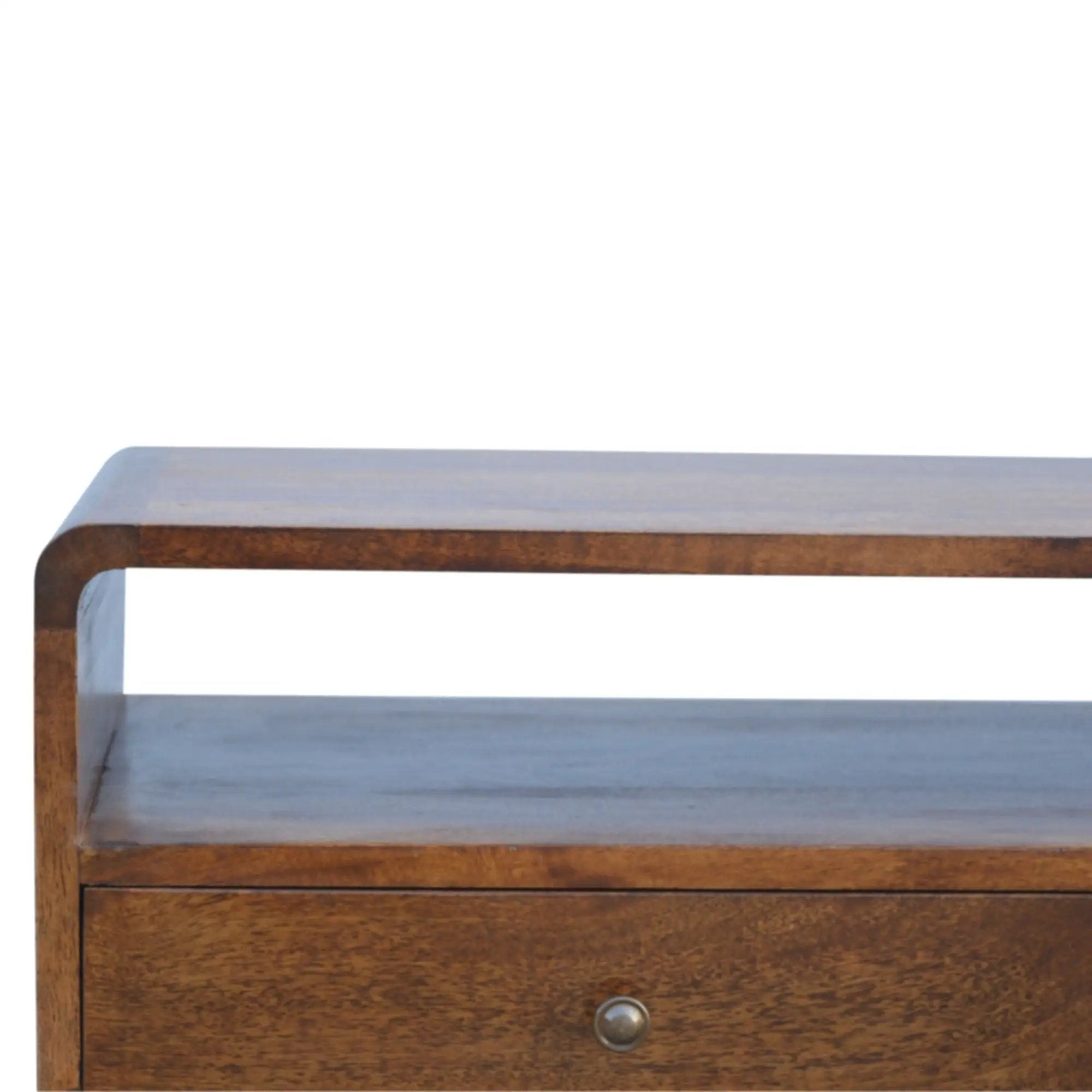 Solid Wood Curved Media Unit by Unique Piece Furniture