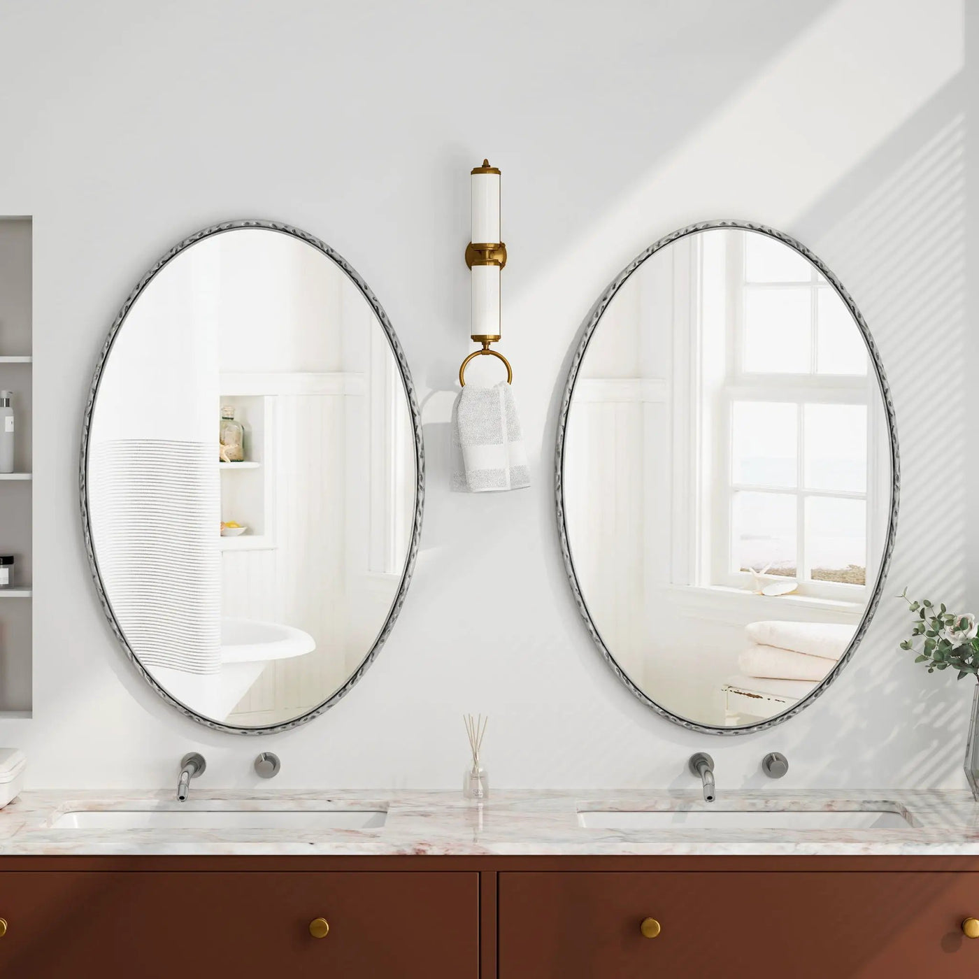 Art Oval Retro Mirror, Wall Hanging by Unique Piece Furniture