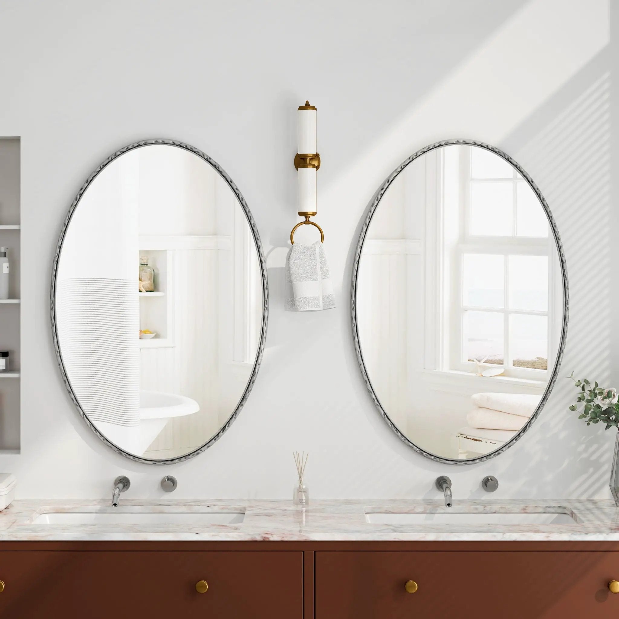 Art Oval Retro Mirror, Wall Hanging by HouseOfZazla