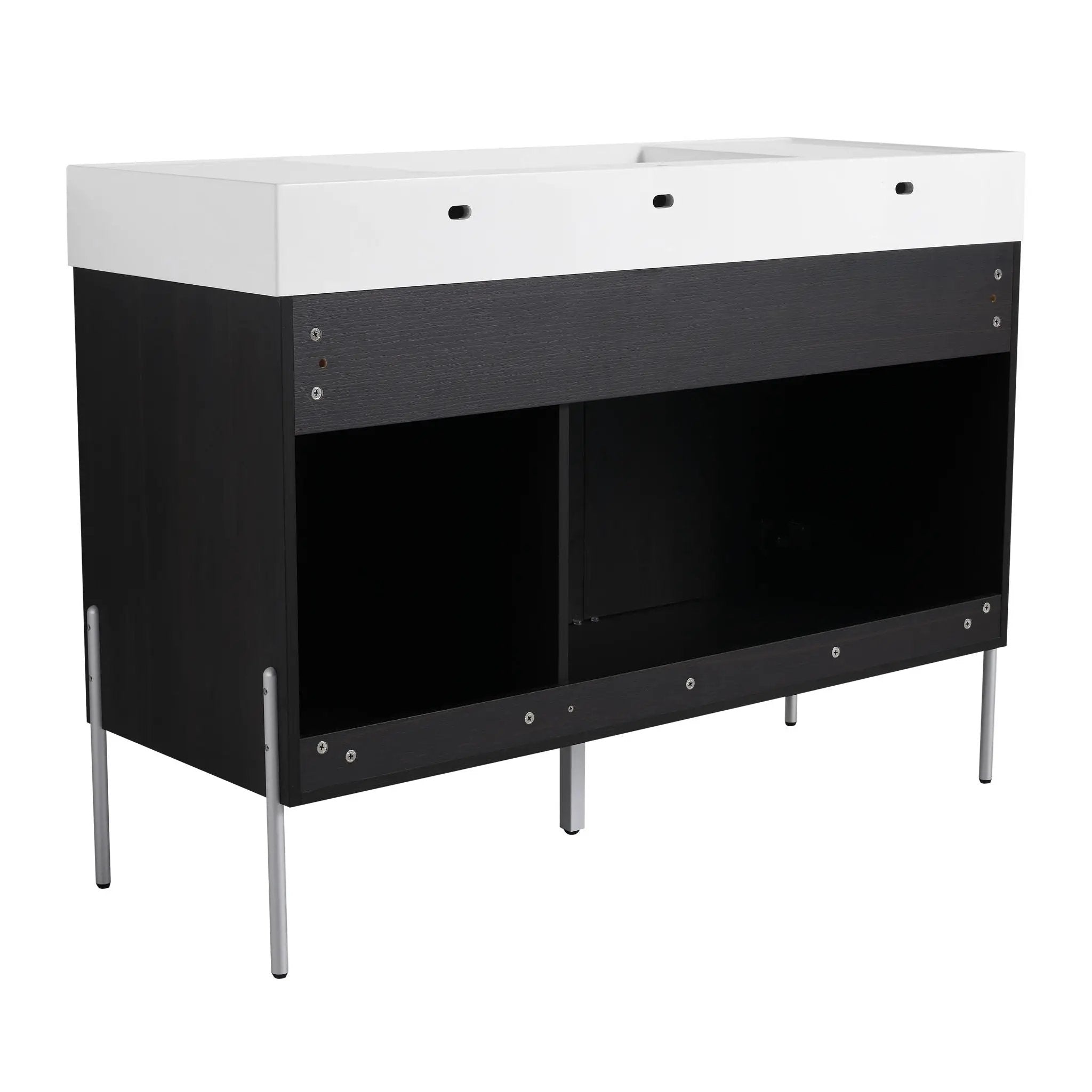 Freestanding Bathroom Vanity With Resin Sink And Storage Cabinet by HouseOfZazla