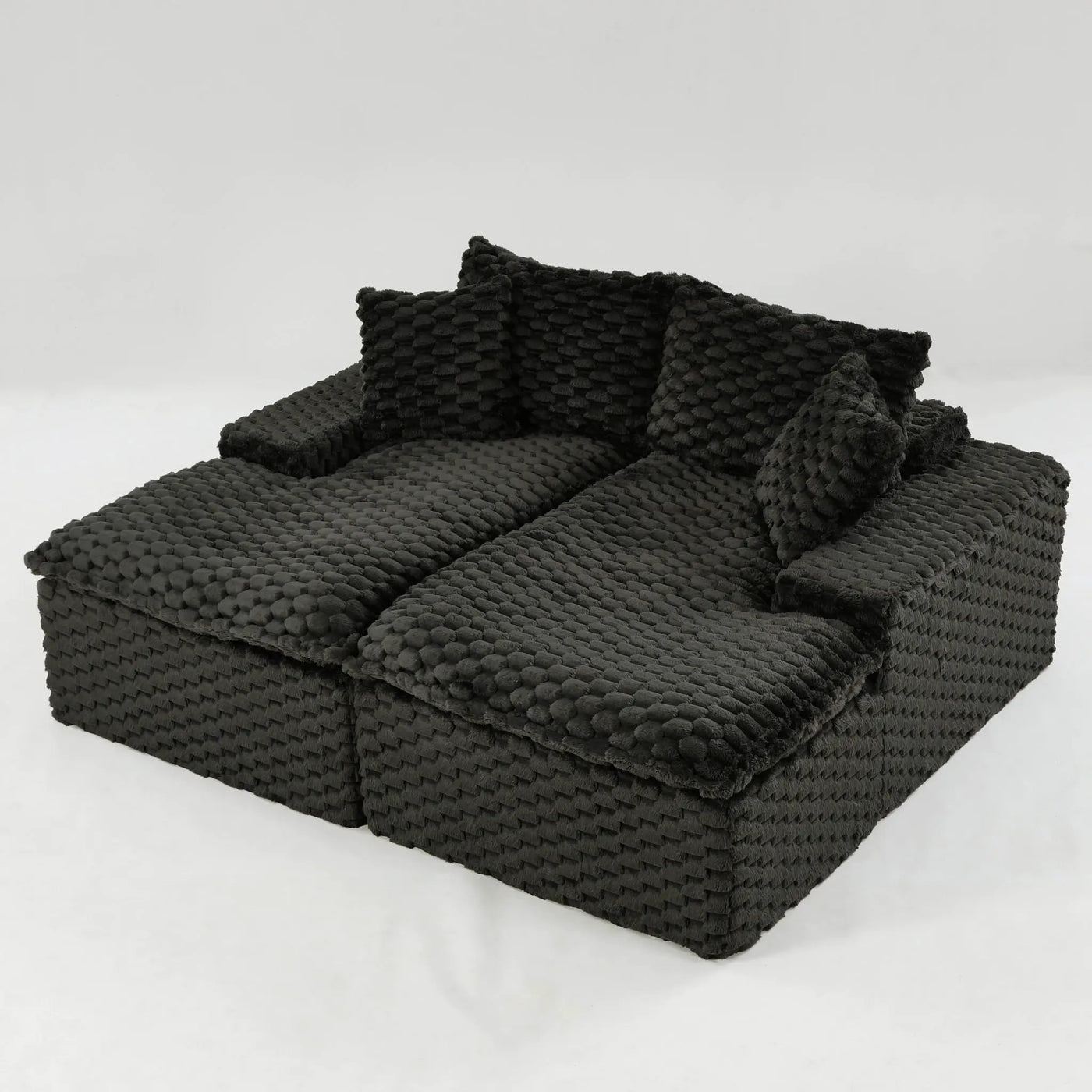 Double Chaise Lounge With Full Compressed Sponge by Unique Piece Furniture