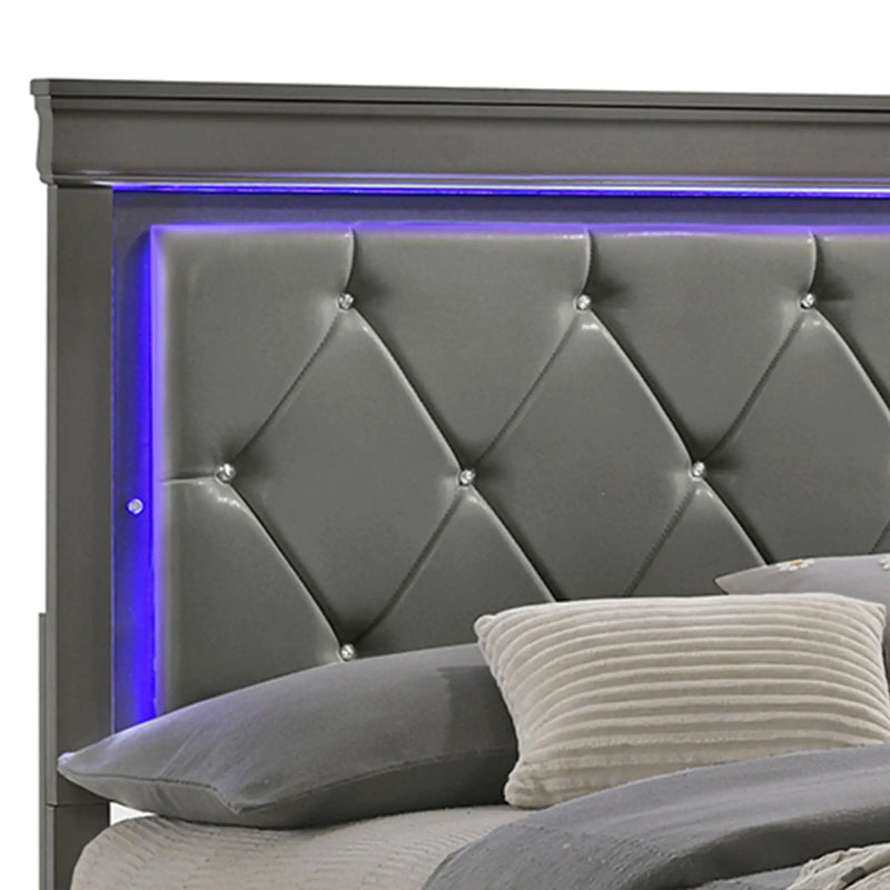 Blaze - Bed With LED Headboard by HouseOfZazla