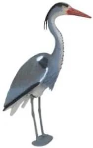Blue Heron Decoy with Legs & Stake 30'' (76cm) Tall, Adult Blue Heron Statue for Backyard Koi Fish Ponds, Yards & Water Gardens by GreenHaven Gardens