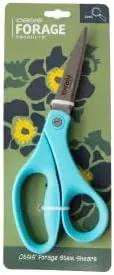 OASIS Forage Precision-Cut Floral Stem Shears | Stainless Steel Serrated Double Walled Blades | Bright Blue Ergonomic Handle by GreenHaven Gardens
