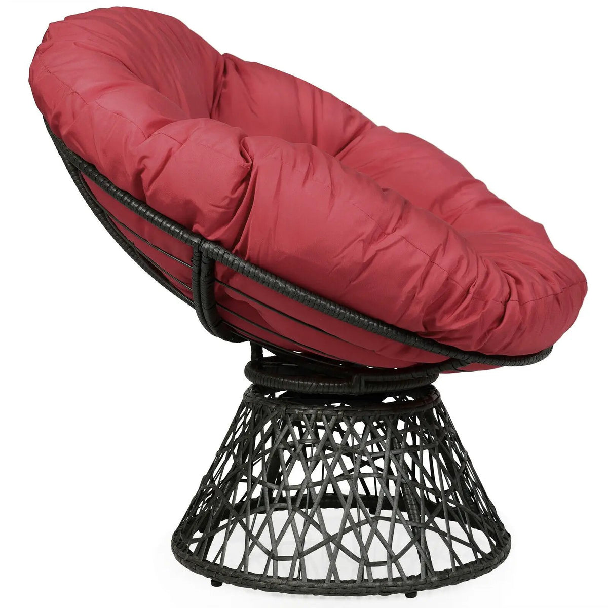 Rattan Papasan Chair Ergonomic 360-degree Swivel Soft Cushion Garden, photo 10 of 24