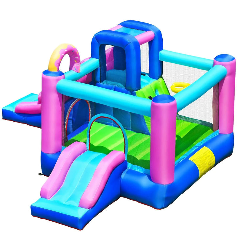 Inflatable Bounce Castle with Dual Slides and Climbing Wall without Blower by DirectDeals