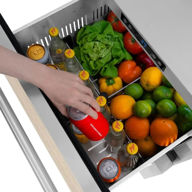 ZLINE 24" Touchstone 168 Can Outdoor-Rated Dual Refrigerator Drawer, Panel Ready, RDSPO-24 by Farmhouse Kitchen and Bath